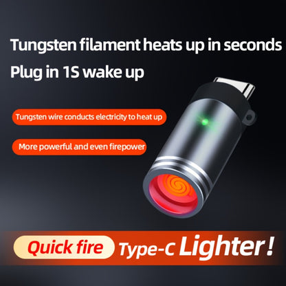 USB Type-C Electric Lighter – Aluminum Alloy Flameless Rechargeable Lighter, No Battery, Windproof – Ideal for Daily Use, Travel & Carry-On Airplane Safe