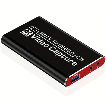 HDMI Capture Card with Microphone & 4K Loop-Out for Streaming – 1080P 60fps USB Video Recorder for Gaming, Live Streaming, Video Conference, Works with Nintendo Switch, PS4, OBS, Camera, PC