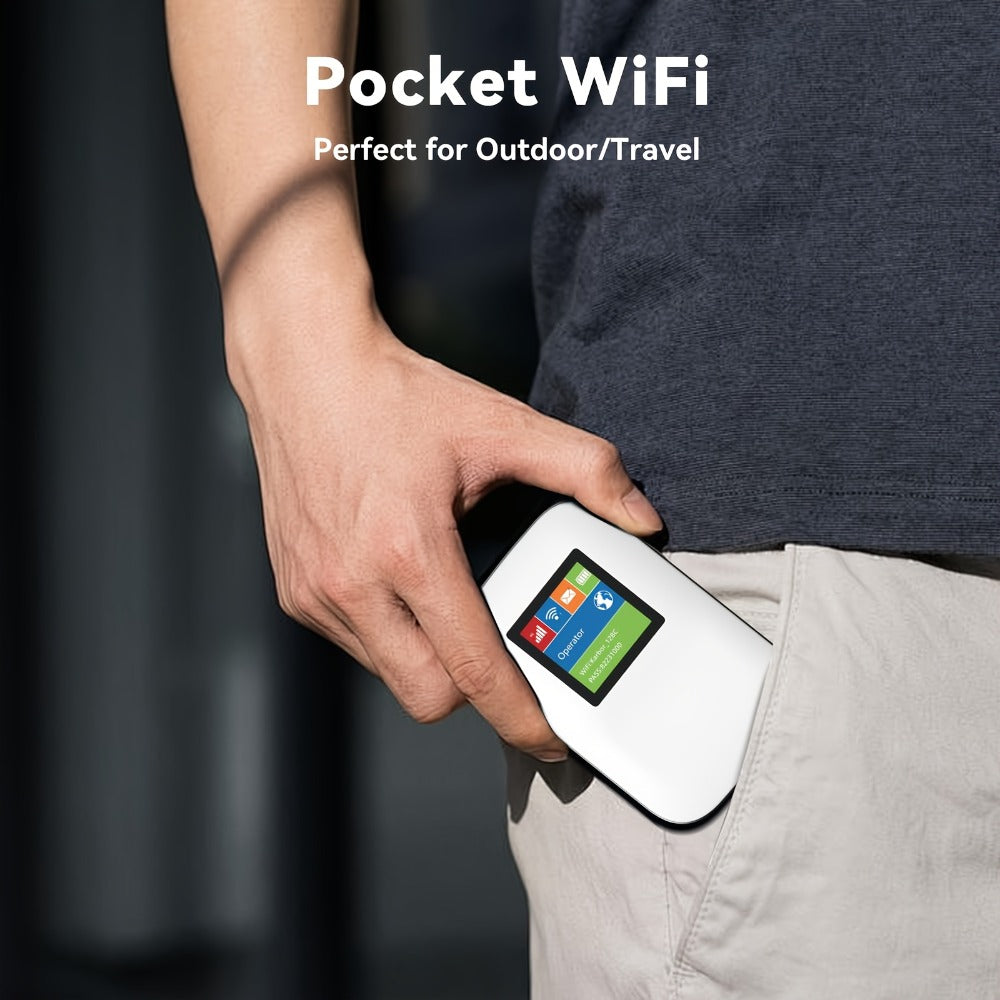 4G LTE Mobile WiFi Hotspot with SIM Card Included – Connect Up to 10 Devices, No Contract, Verizon & AT&T Compatible, 1GB Free Data, Works in US, Canada, Mexico, Europe & Asia