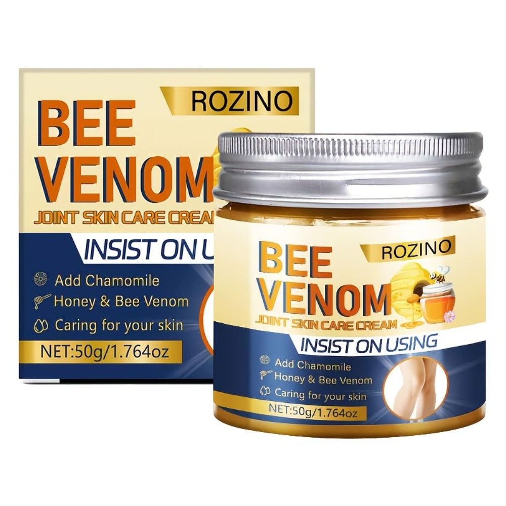 Body Cream ROZINO Bee Venom 50g Jars in a Five-Piece Set for External Knees Elbows Arms and Legs