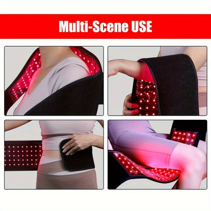 Wearable Red and Near-Infrared LED Belt, 49.6 x 7.08 Inches with Four Light Modes, Six Timers and Five Intensities