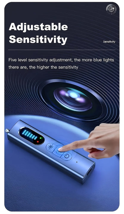 Hidden Camera Detector Anti-Spy RF Signal Scanner, GPS Tracker Finder, Wireless Bug Detector – Portable Privacy Protection for Hotels, Airbnb, Rental Cars, Offices & Travel