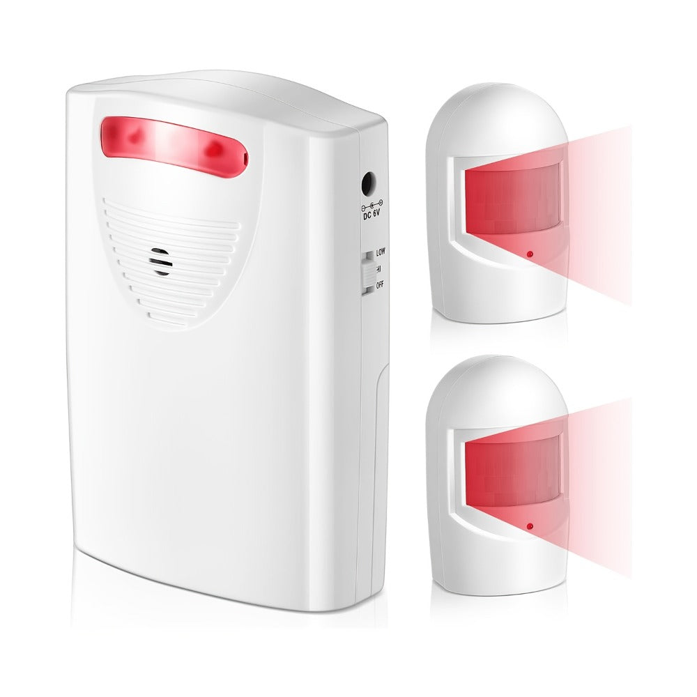 Wireless Driveway Alarm System – Outdoor Motion Sensor Alert with Receiver, Infrared PIR Detector for Home Security, Business Entry & Garage Door Monitor