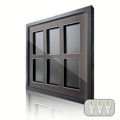 Wall-Mounted Trading Card Display Frame with Wood-Fiber Construction and 1, 2, 4, 6 or 10 Grid Options