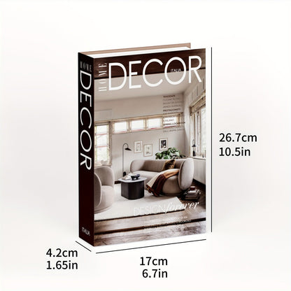Three-Piece Nordic Faux Book Decor Set with Interiors, Design and Decor Covers for Shelf Styling