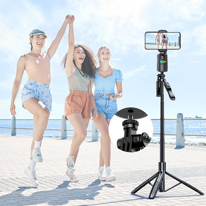 360° Auto-Tracking Phone Holder with Detachable Remote, Rechargeable Battery and Tripod Mount