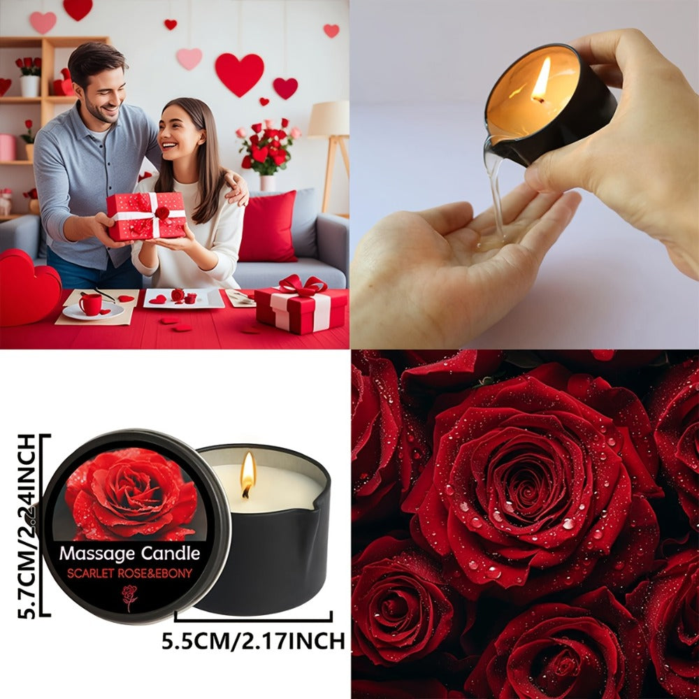Black-Tin Massage Candle with Scent and Pack-Count Options for Spa, Pedicure and Body-Oil Use