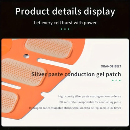 EMS Stimulator Fitness Massage Belt 6 Modes 18 Intensity Levels USB Rechargeable Low Frequency Physiotherapy for Home or Salon Spa Use