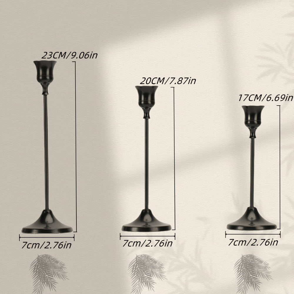 Cone Candle Holders Set of 30, Bulk Metal Candle Stands, Vintage Taper Candle Holders for Home Decor, Fireplace Centerpiece, Festive Dining Table Decorations