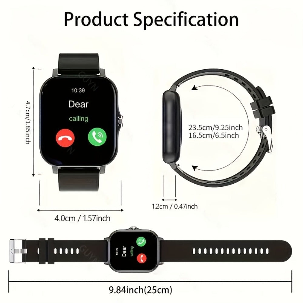 Smartwatch 1.83 Inch with GPS Navigation, Calling, Multi-Sport Modes and Dual TPU Straps for Outdoors