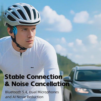 Black Open-Ear Wireless Sports Headset with Behind-the-Neck Band and Single Checkout Option