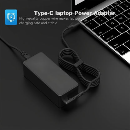 45W USB-C Laptop Charger for Lenovo Chromebook ThinkPad, HP Chromebook Spectre, Dell, Acer, Asus – Universal Type-C Power Adapter 20V 2.25A with US Power Cable