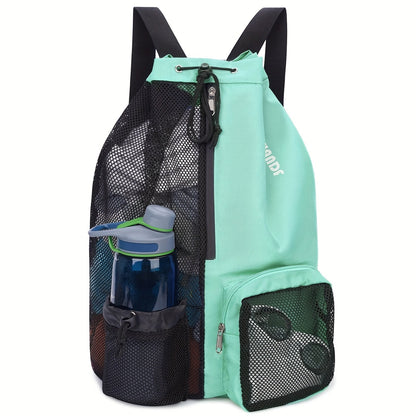 Mesh Drawstring Swim Bag – Quick-Dry Sports Backpack with Wet Pocket for Swimming, Gym & Beach, Lightweight Travel Bag for Women & Men, Adjustable Drawstring, 8 Colors