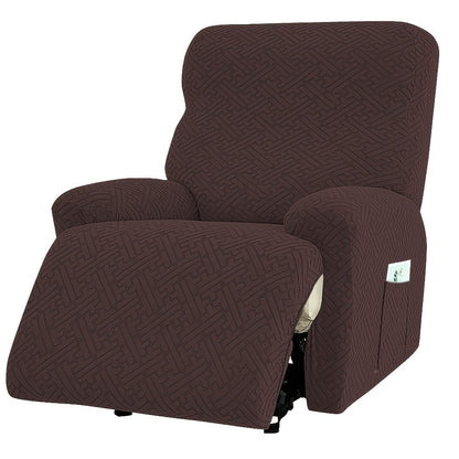 Stretch Recliner Slipcover with Pocket | All-Season 95% Polyester Spandex, All-in-One Recliner Chair Cover, Removable Washable Soft, Living Room Home Decor, 9 Colors