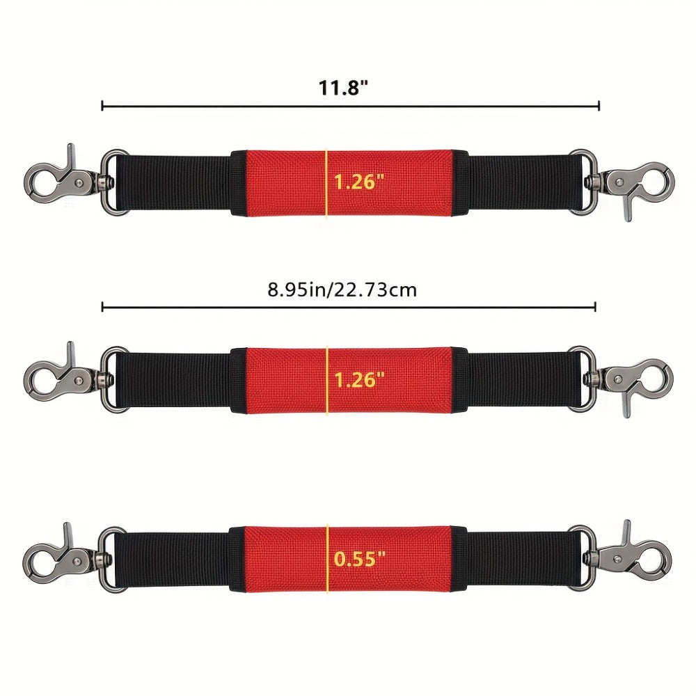 Red Handle Strap for JBL Xtreme / Xtreme 2 / 3 / 4 / 5 Portable Bluetooth Speaker | Detachable Replacement Carrying Strap, Premium Nylon & Neoprene, Anti-Slip Alloy Hook – Strap Only