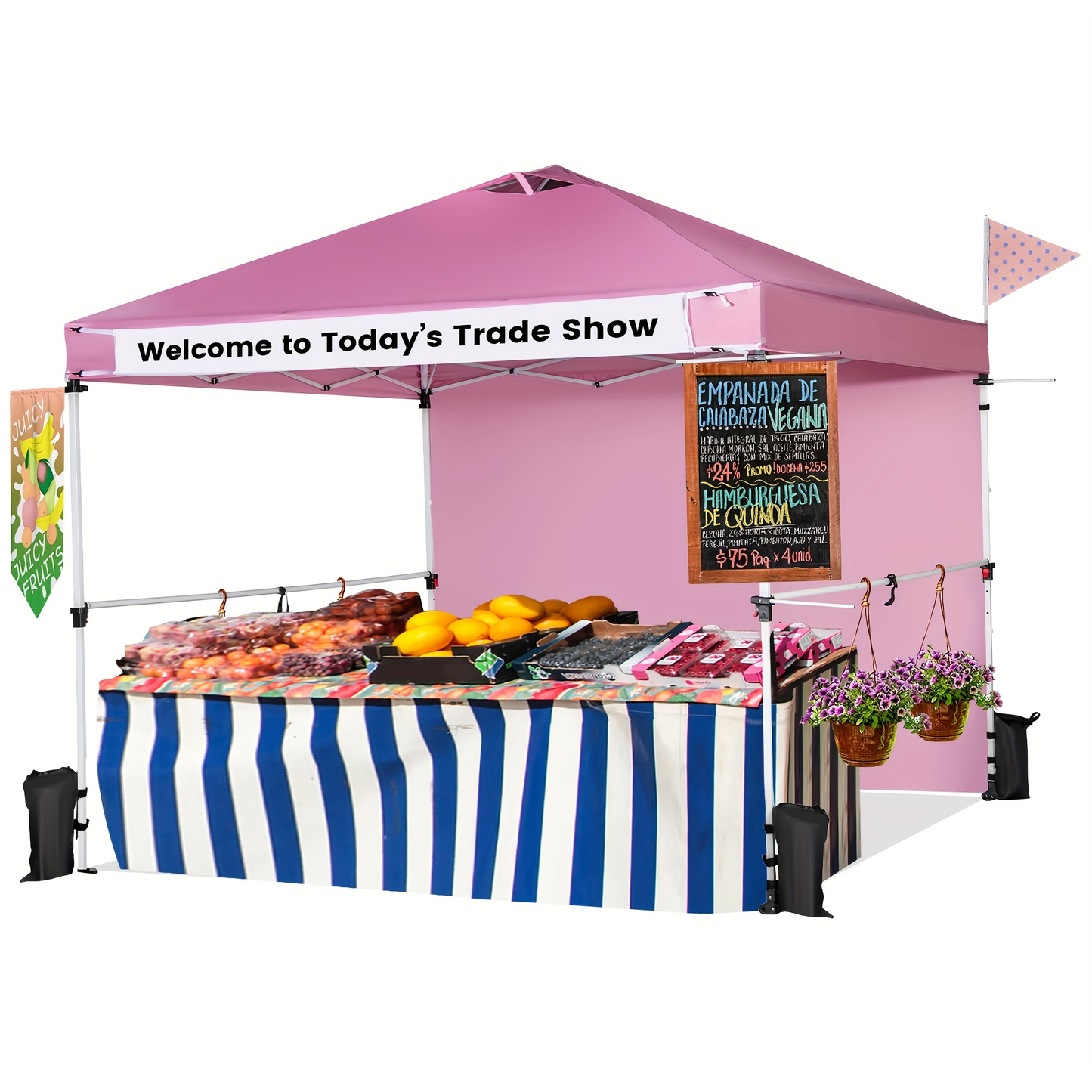 Commercial Canopy Tent 10x10 Pop Up with Sidewall Adjustable Height