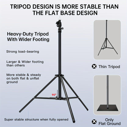 BEIYANG 8.5x10ft Adjustable Photo Backdrop Stand Kit with Carrying Bag | Background Holder Support System for Photography Studio, Video Production, Party Decoration & Advertising Display