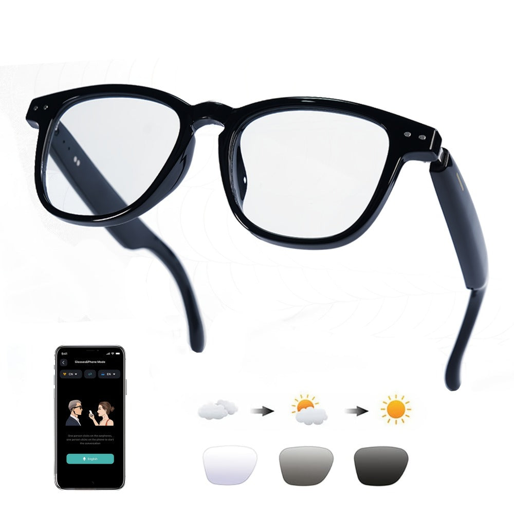 Smart Glasses 160-Language Translation Eyewear with Bluetooth 5.3 Open-Ear Audio and 18 Frame Options