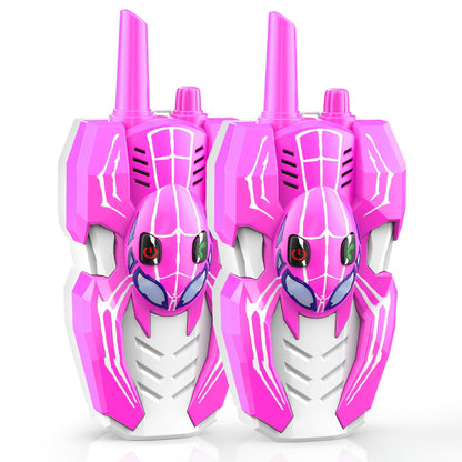Spider Walkie Talkies for Kids – Long Range Outdoor Toy for Boys & Girls Ages 3-8, Camping Hiking Adventure Gift, 1-Pack & 2-Pack, Red Black & Pink