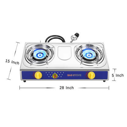 Tabletop Propane Stove VIVICREATE 4000 BTU | Portable Outdoor Cooking Stove with 4/2/1 Adjustable Settings | Stainless Steel | For Camping, BBQ, Patio, Picnic & RV Use