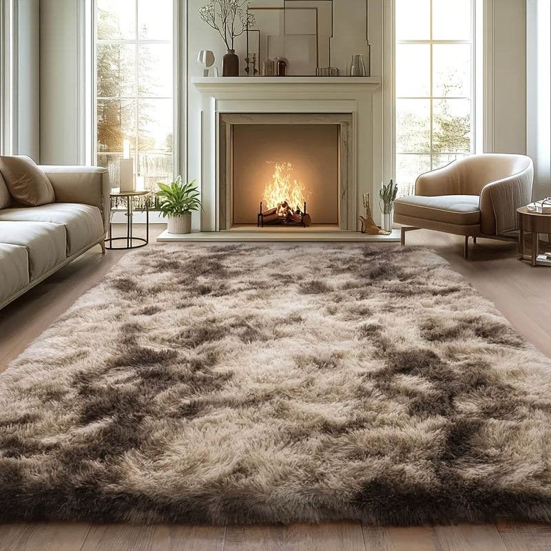 Area Rug 8x10 Fluffy Shag with 1.8-Inch Plush Pile and Nine Colors for Bedroom or Living Room