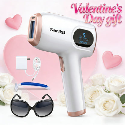 Sarisili AI01-12 IPL Hair Removal Device with Cooling Contact Area, Nine Levels and Manual or Auto Modes
