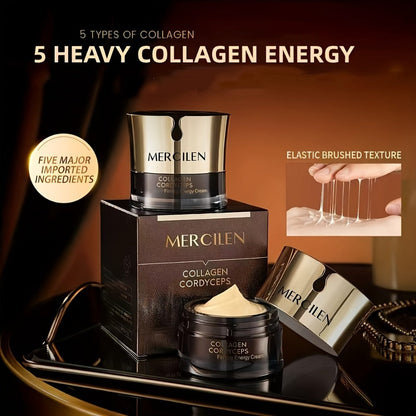 Cordyceps Collagen Face Cream for Women Sensitive Skin 50g - Squalane Glycerin Alcohol-Free Moisturizer Firming Hydrating Barrier Repair Anti-Aging Daily Cream