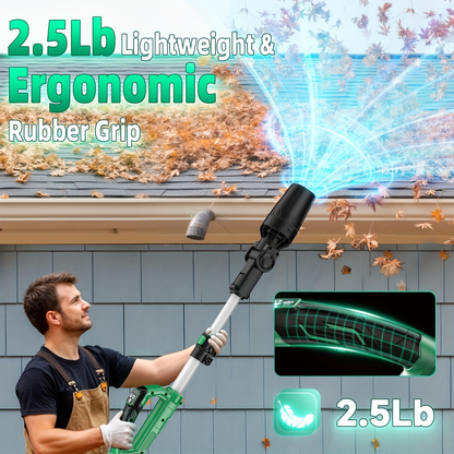 KIMO 20V Brushless Cordless Leaf Blower 650CFM 280MPH with 4000mAh Battery & Fast Charger, 31000RPM Turbo Motor, 3-Speed, Lightweight Handheld for Yard Patio Snow Blowing