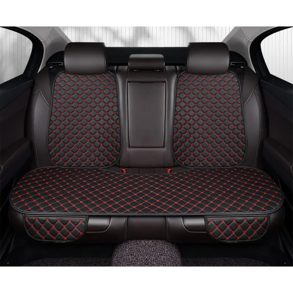 Car Seat Cover Rear Bench Protector with Source-Listed Water-Resistant Surface in Black or Red