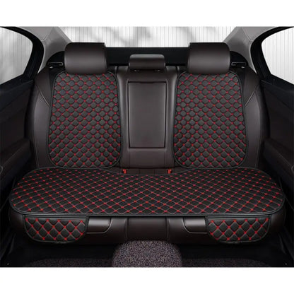 Car Seat Cover Rear Bench Protector with Source-Listed Water-Resistant Surface in Black or Red