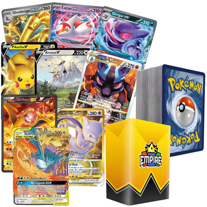 Trading Card Game 100-Plus Card Assortment with Character Artwork and Included Storage Box