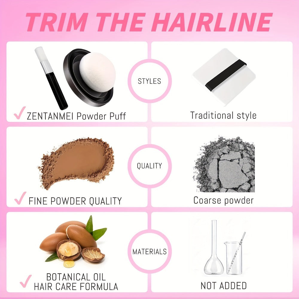 4 g Hairline Concealer Powder with Precision Brush in 19 Source-Labeled Shade Options for Daily Use
