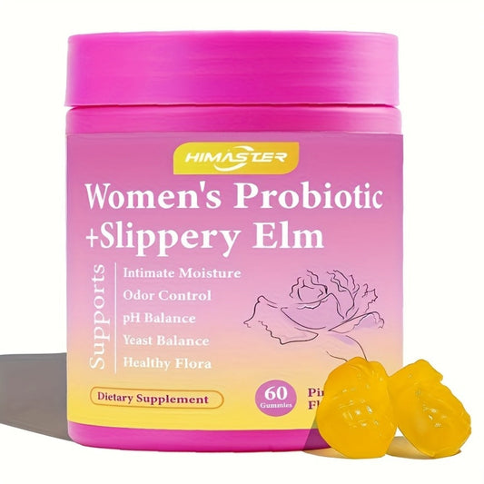 Women's Probiotic Gummies 60-Count for Vaginal Health pH Balance Feminine Wellness Gut Health & Immune Support — All-in-One Daily Feminine Probiotic Supplement Hawaiian Pineapple Flavor for Active Women