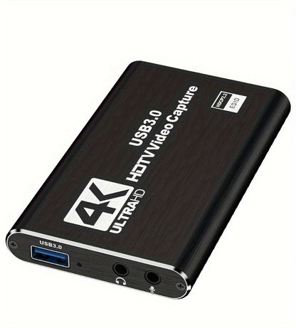HDMI Capture Card with Microphone & 4K Loop-Out for Streaming – 1080P 60fps USB Video Recorder for Gaming, Live Streaming, Video Conference, Works with Nintendo Switch, PS4, OBS, Camera, PC