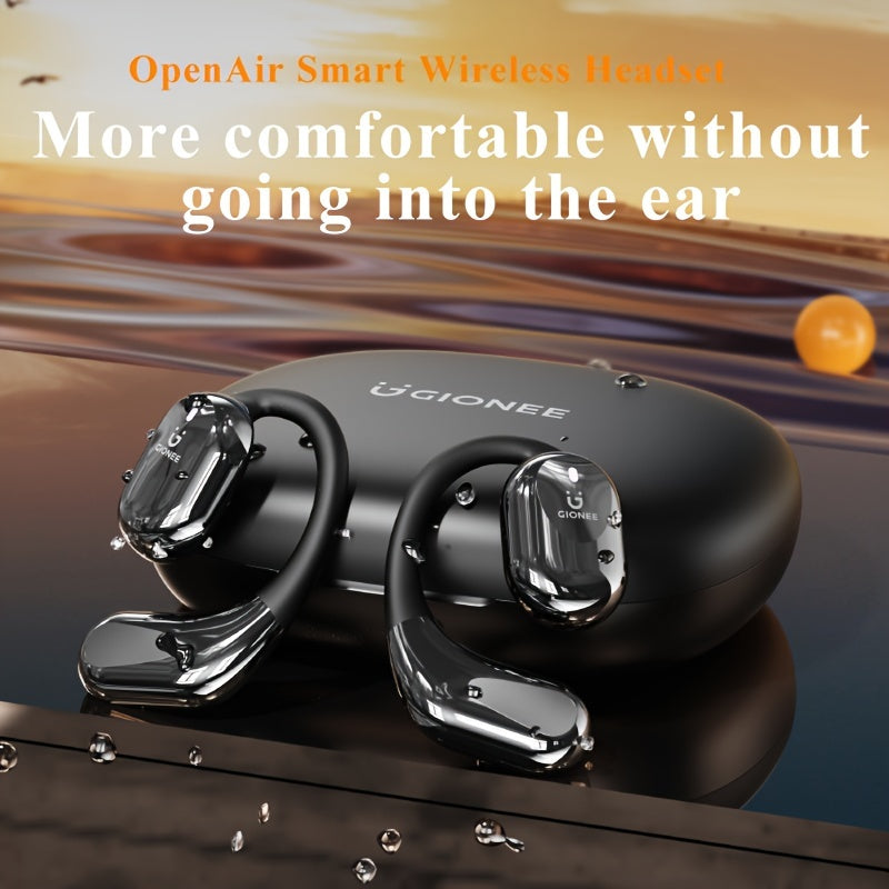 Gionee 90° Suspension Sport Earhook Wireless Earphones, Digital Display Charging Case Noise Cancelling HD Sound