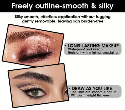 Six-Color Twist-Up Cream Liner Set for Makeup in Brown, Black and Red-Brown Shades with 3g Sticks