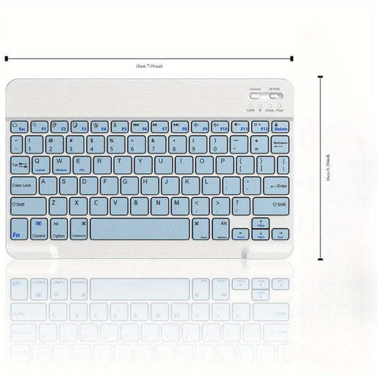 Wireless Keyboard and Mouse Combo with Mouse Pad – Silent 2.4G USB Ergonomic Full Size Keyboard Mouse Set for PC Laptop Mac Desktop | Blue White Pink Black | Home Office Work Setup