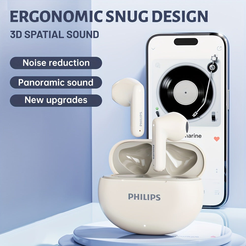 Bluetooth 5.4 Semi-Open Earbuds True Wireless TWS Charging Case Noise Cancelling Mic 20H Playtime Type-C Charging Sports Travel Home Office Wireless Earphones Blue Black White