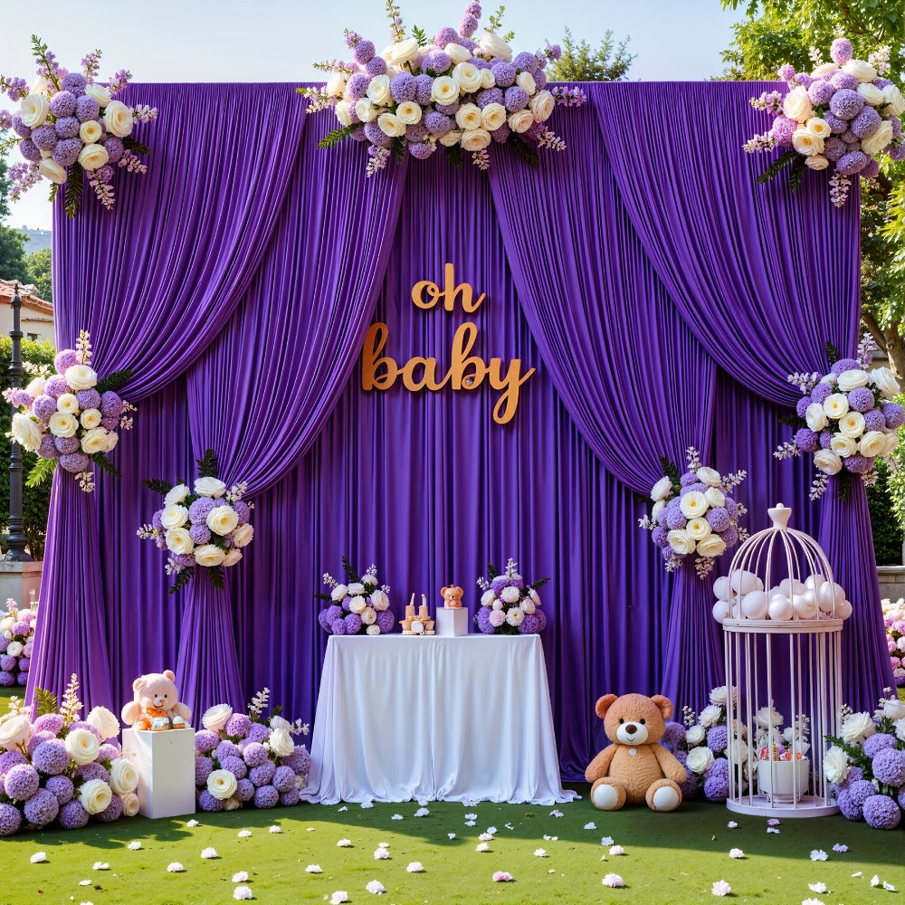 Two-Piece Photography Backdrop Curtain Set, 59 x 118 Inches per Panel, with Rod Pockets and Color Options