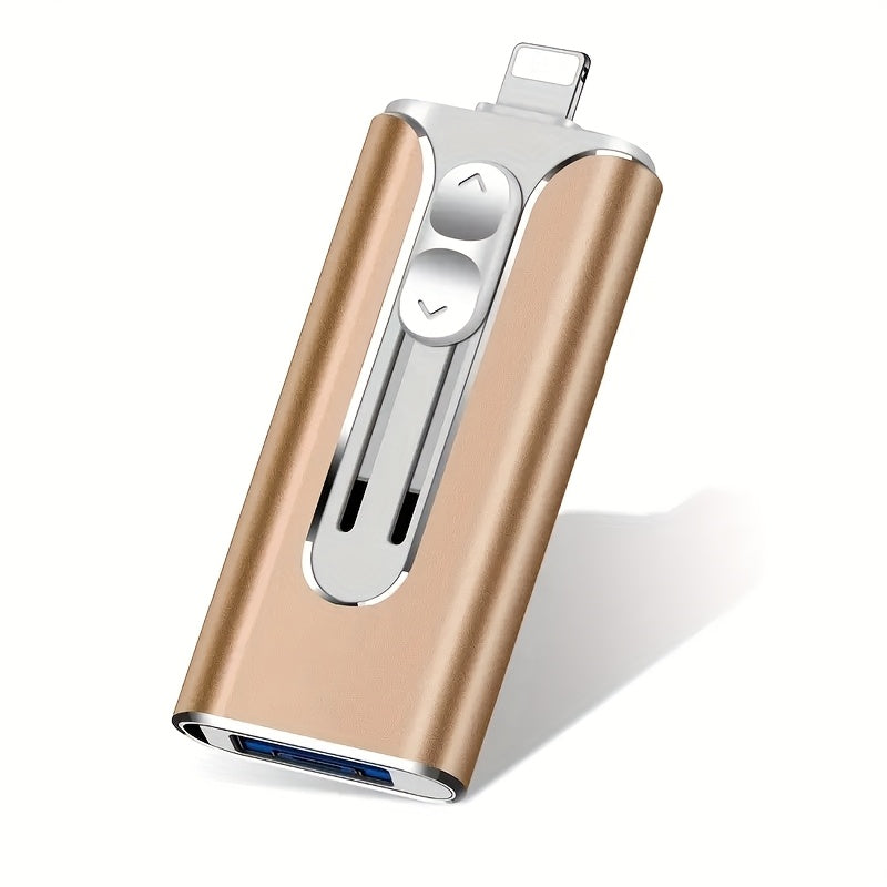 USB Flash Drive, 4-in-1 USB 3.0 OTG Photo Drive with 128GB or 256GB Capacity, Four Connectors and Four Colors