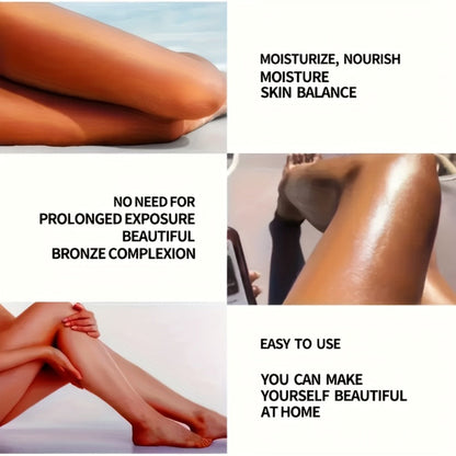Black Flip-Cap Self-Tanning Lotion 200ml with Coconut and Glycerin Labeling for Body Application