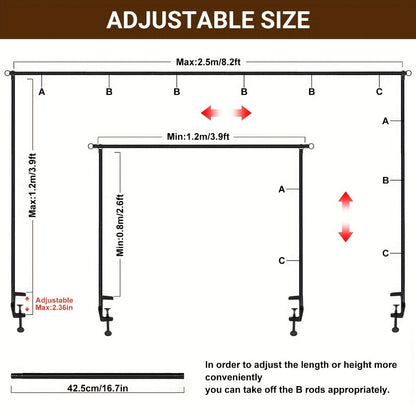 4x8ft Desktop Arch Stand for Photo Booth & Balloon Arrangements - Tool-Free Clip-On Durable Metal Backdrop Arch Frame for Weddings, Birthday Parties, Events & Photography Decoration