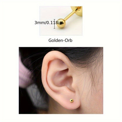 Ear Piercing Kit – 8 PCS Disposable Self Piercing Gun with 316 Stainless Steel Earrings, Safe & Easy Home Ear Piercing Tool for Family & Party Use