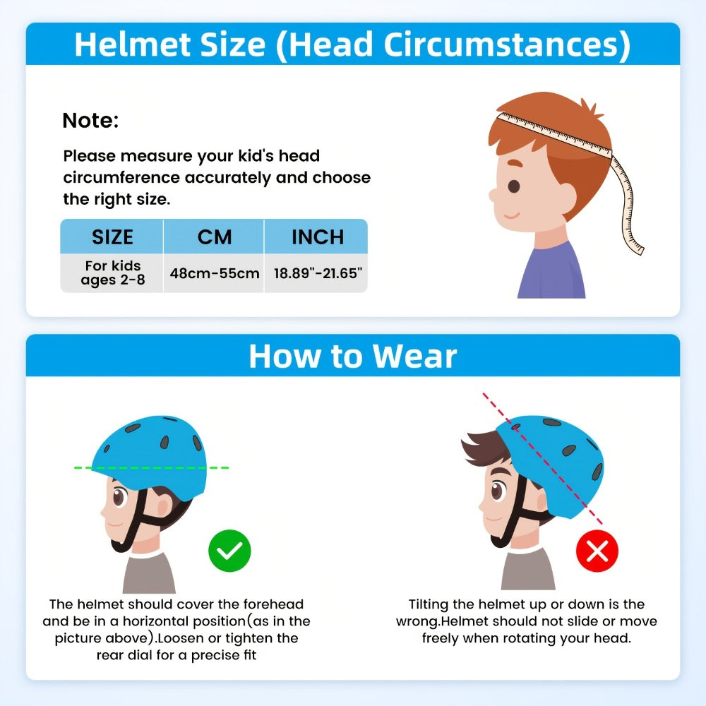 Kids Bike Helmet Adjustable XXS Toddler – ABS+EPS Unisex Sports Helmet with Removable Liner, 11 Vents, Matte Finish, Head 18.89"-21.65" | Blue & Pink | Birthday Christmas Gift