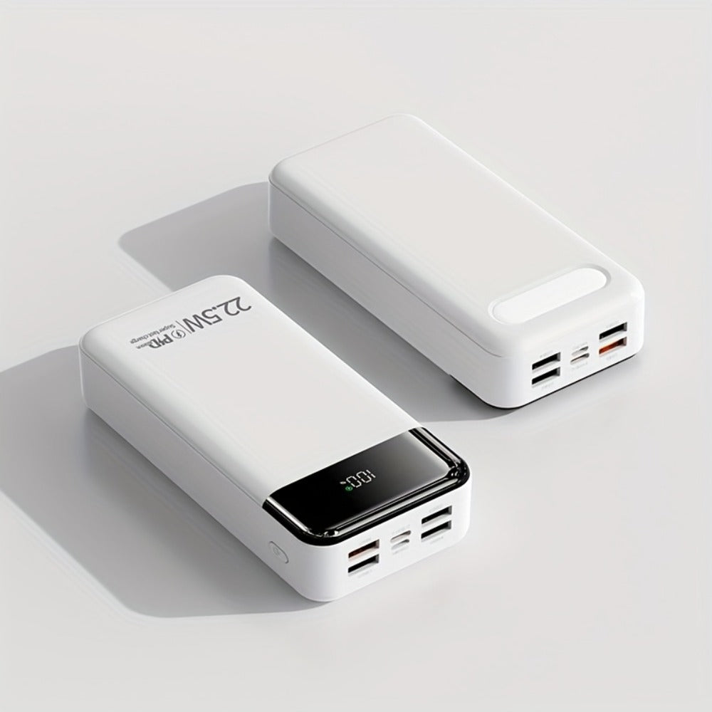 Power Bank 60000mAh 22.5W with Multi-Device Port Layout, LED Light and Digital Display in Three Colors