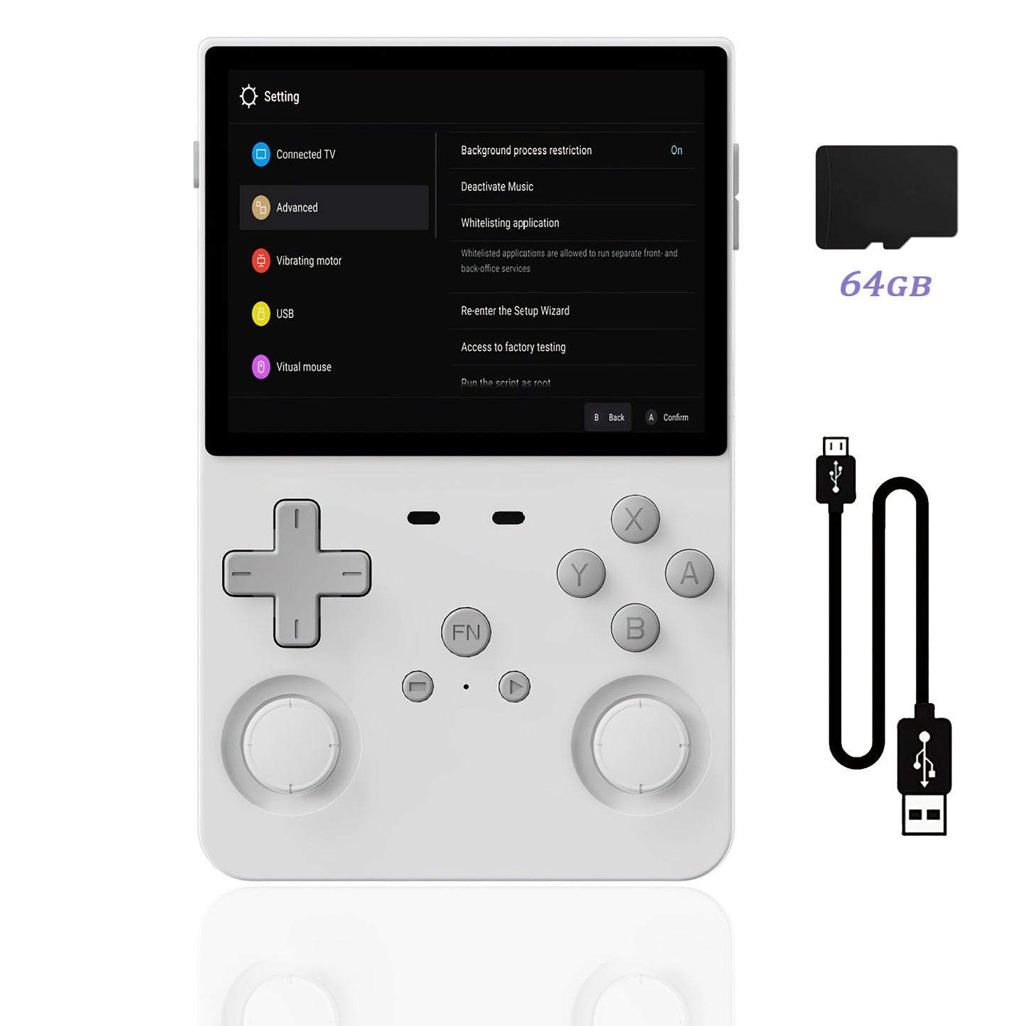 Handheld Game Console L35 with 3.5-Inch IPS HD Display, Open-Source Linux & 64GB/128GB Storage Options