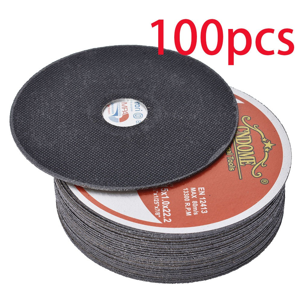 Cut-Off Wheels 100-Pack 4-1/2 Inch Aluminum Oxide Cutting Discs - 0.040" Thin Kerf, 7/8" Arbor, 13300 RPM for Angle Grinder, Metal, Stainless Steel & Steel Cutting, A60TBF Grade Bulk Set