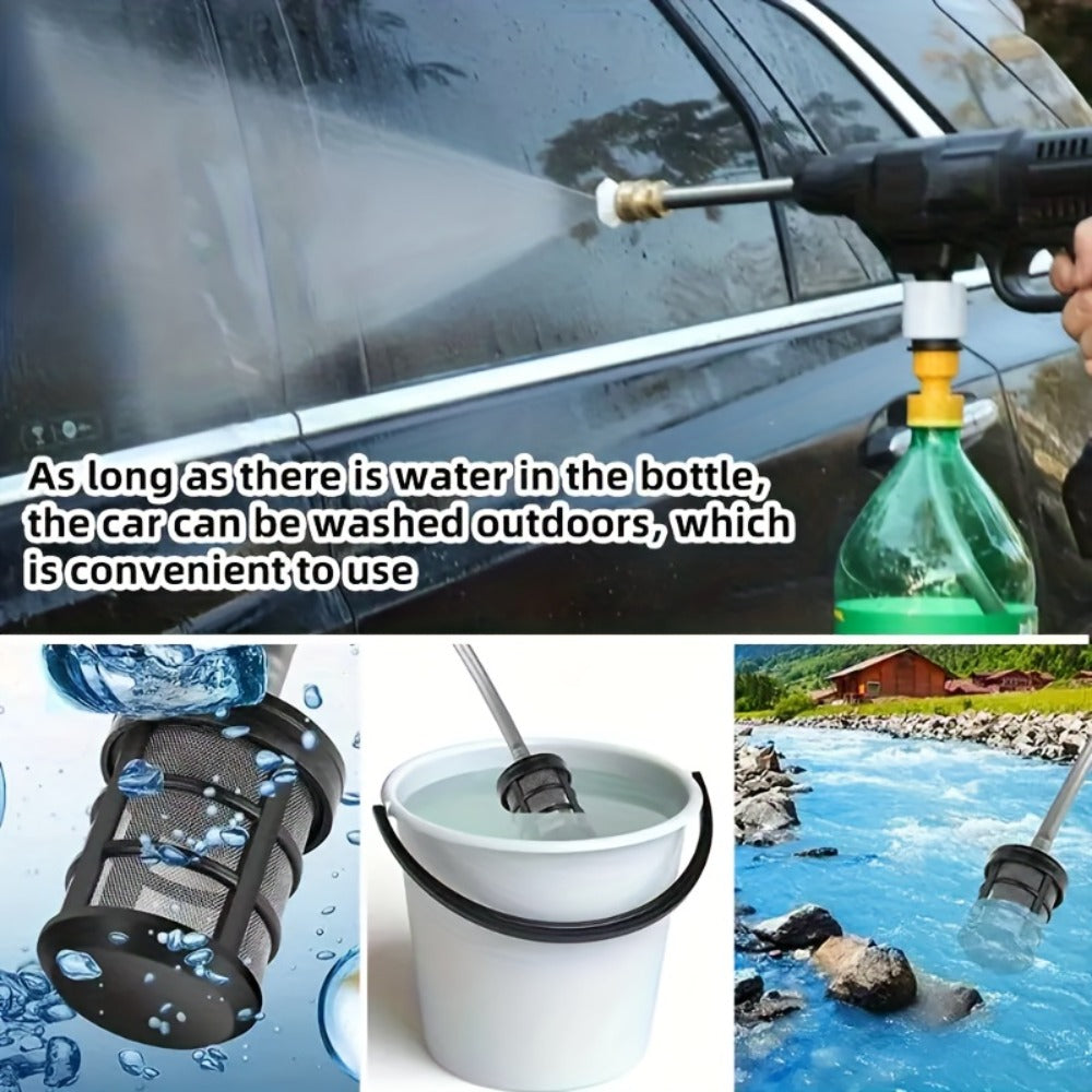 Car Pressure Washer with 4000 PSI Listing, 6-in-1 Spray Nozzle, 5m Hose and One or Two Batteries