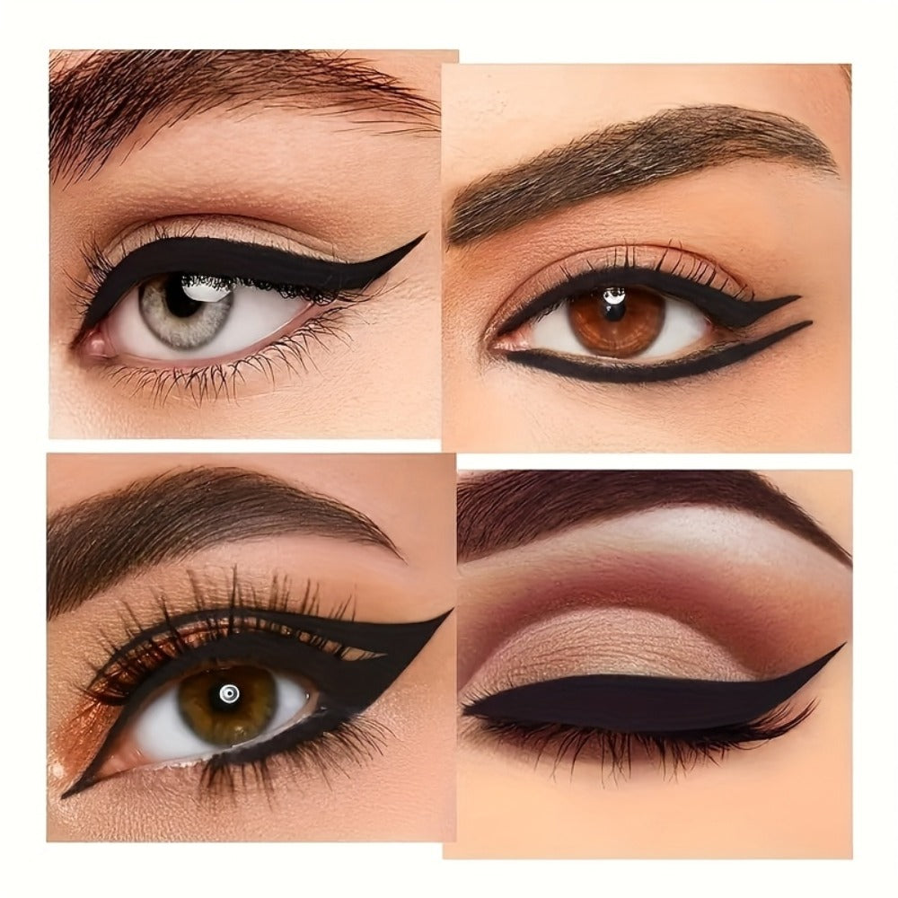 Waterproof Eyeliner Pencil 2-Pack for Women - Smudge-Proof Sweat-Resistant Black Liner, for Makeup, Travel and Everyday Vanity Use