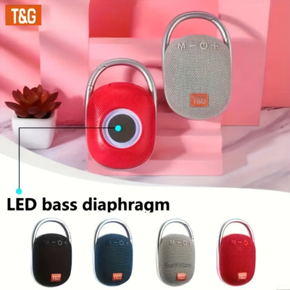 Portable Bluetooth Speaker Mini with 0.5W-2.5W Stereo, LED Lights, TF Card and Integrated Latch